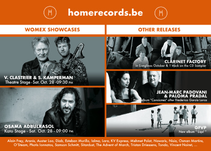 HOMERECORDS.BE - 2 SHOWCASES - WOMEX 2017