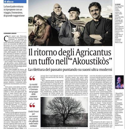 THE RETURN OF AGRICANTUS - Akoustikòs Vol.1