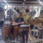 Recording congas on "New Paradigm Global Music" CD