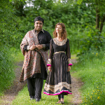 Tauseef and Gwyneth walking in Hafod, St Hilary, where Ghazal and Welsh folk first met! Photo by Sukh and Mindy