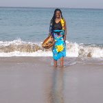 Stella Chiweshe at the sea