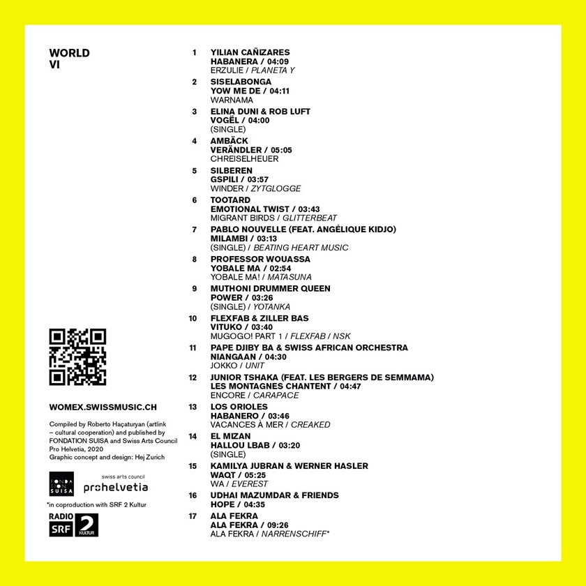 SWISS MUSIC - WORLD VI - Various artists from Switzerland