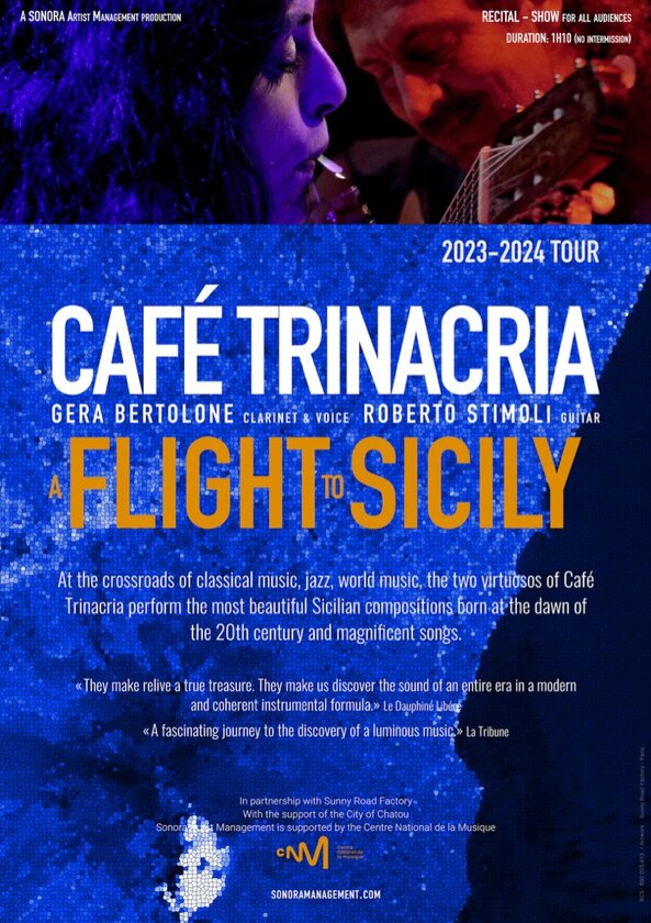 A flight to SICILY by Café Trinacria. Booking for 23-24. Duo recital.