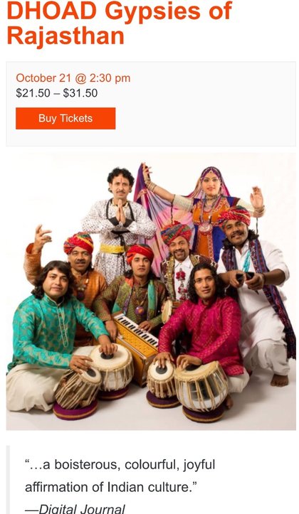 DHOAD Gypsies of Rajasthan Touring in Sept / Oct in USA 2018