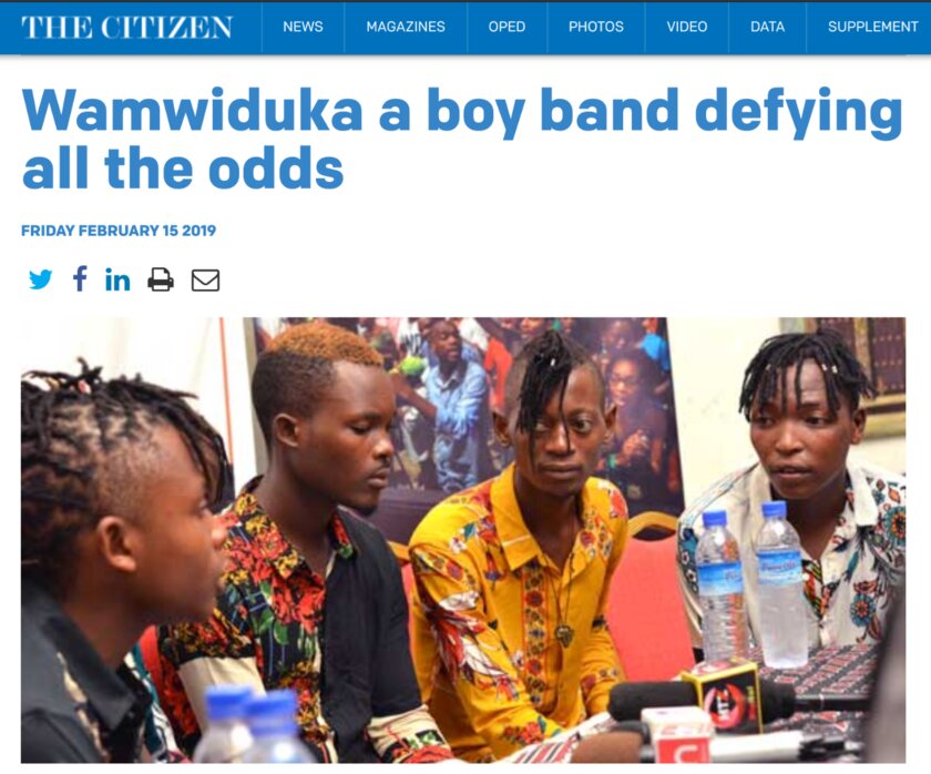 Wamwiduka - A boy band defying all the odds