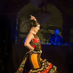 Flamenco dancer performs to DJ Los Rumbers