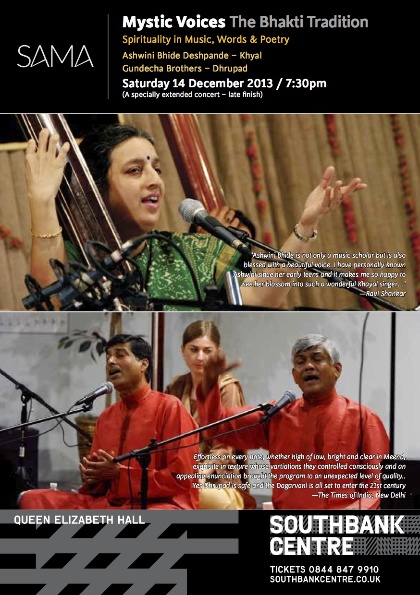 Ashwini Bhide Deshpande & The Gundecha brothers - Mystic Voices - The Bhakti Tradition Spirituality in Words, Music & Poetry