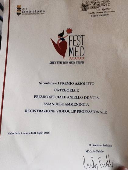 Fest Med 2016 Award - Award for best inedit song.